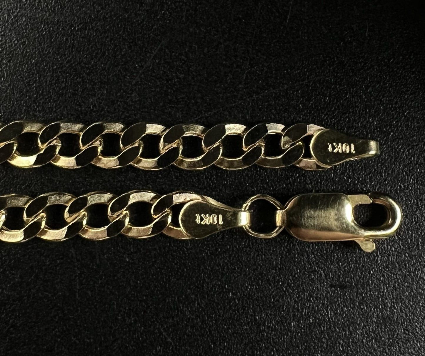 18” 10K Hollow Yellow Gold Diamond Cut Cuban Chain | 6.76g | 4.5MM | Lobster |