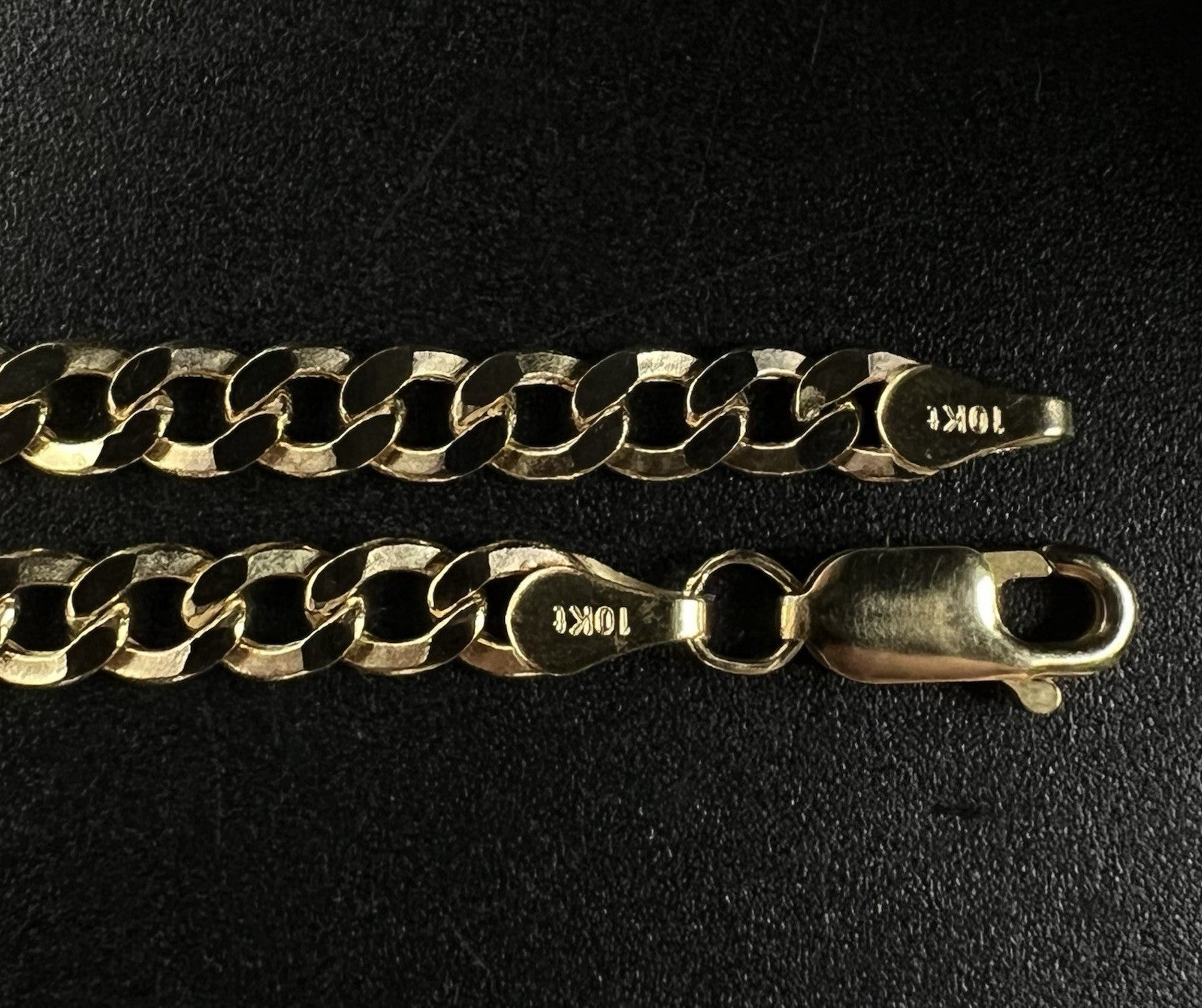 18” 10K Hollow Yellow Gold Diamond Cut Cuban Chain | 6.76g | 4.5MM | Lobster |