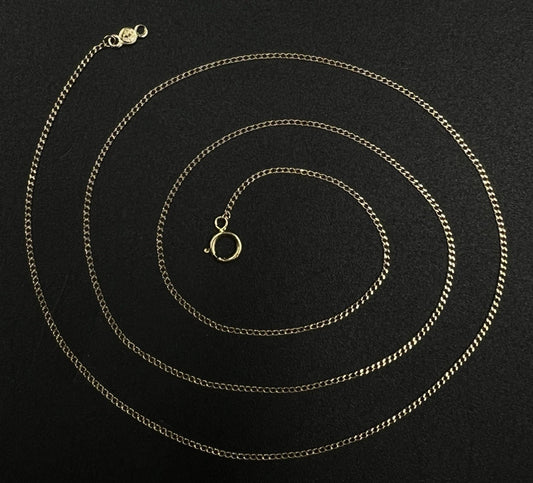 22” 14K Hollow Yellow Gold Diamond Cut Cuban Chain | 1.52g | 1.1MM | Lobster |