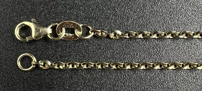 18” 14K Semi-Solid Yellow Gold Cable Chain 3.9g | 1.6MM | Italy | Lobster Clasp