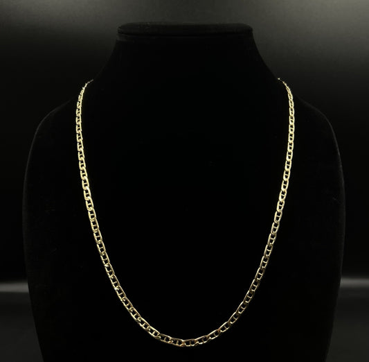 24” 10K Hollow Yellow Gold Diamond Cut Gucci Mariner Chain 11.07g | 4.3MM Italy