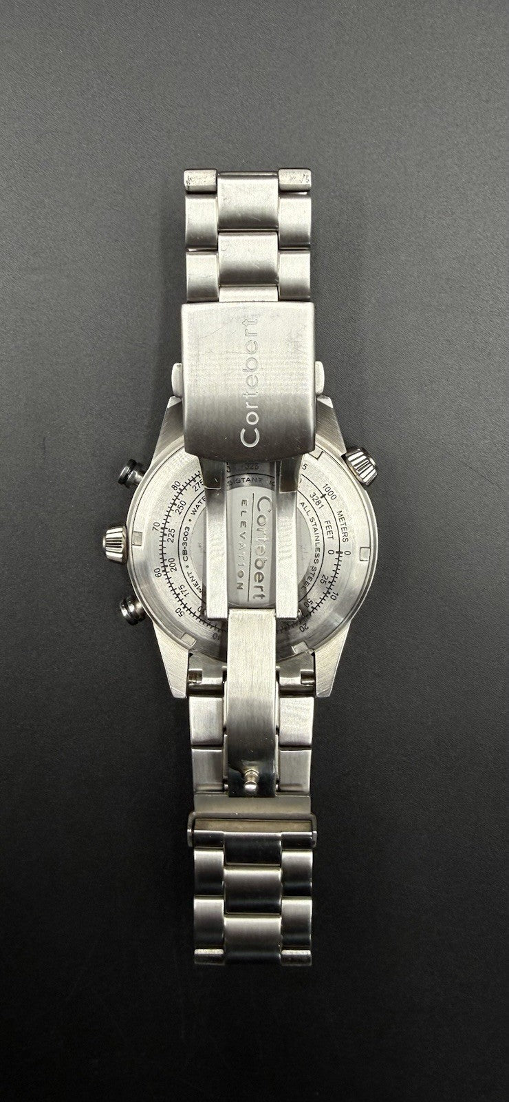 Cortebert Elevation Men’s 44MM Pilot Chronograph Date Watch CB-3003 - Slide Rule