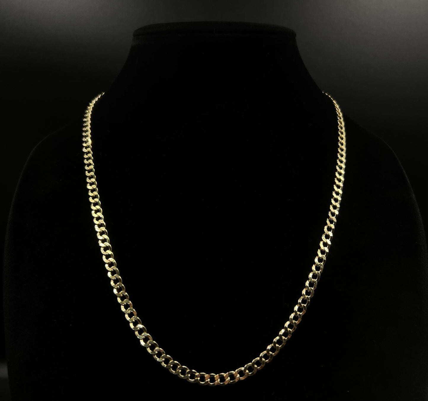 22” 10K Hollow Yellow Gold Diamond Cut Cuban Chain | 10.3g | 5.2MM | Lobster |