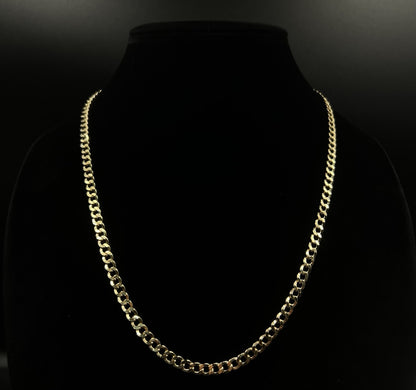 22” 10K Hollow Yellow Gold Diamond Cut Cuban Chain | 10.3g | 5.2MM | Lobster |