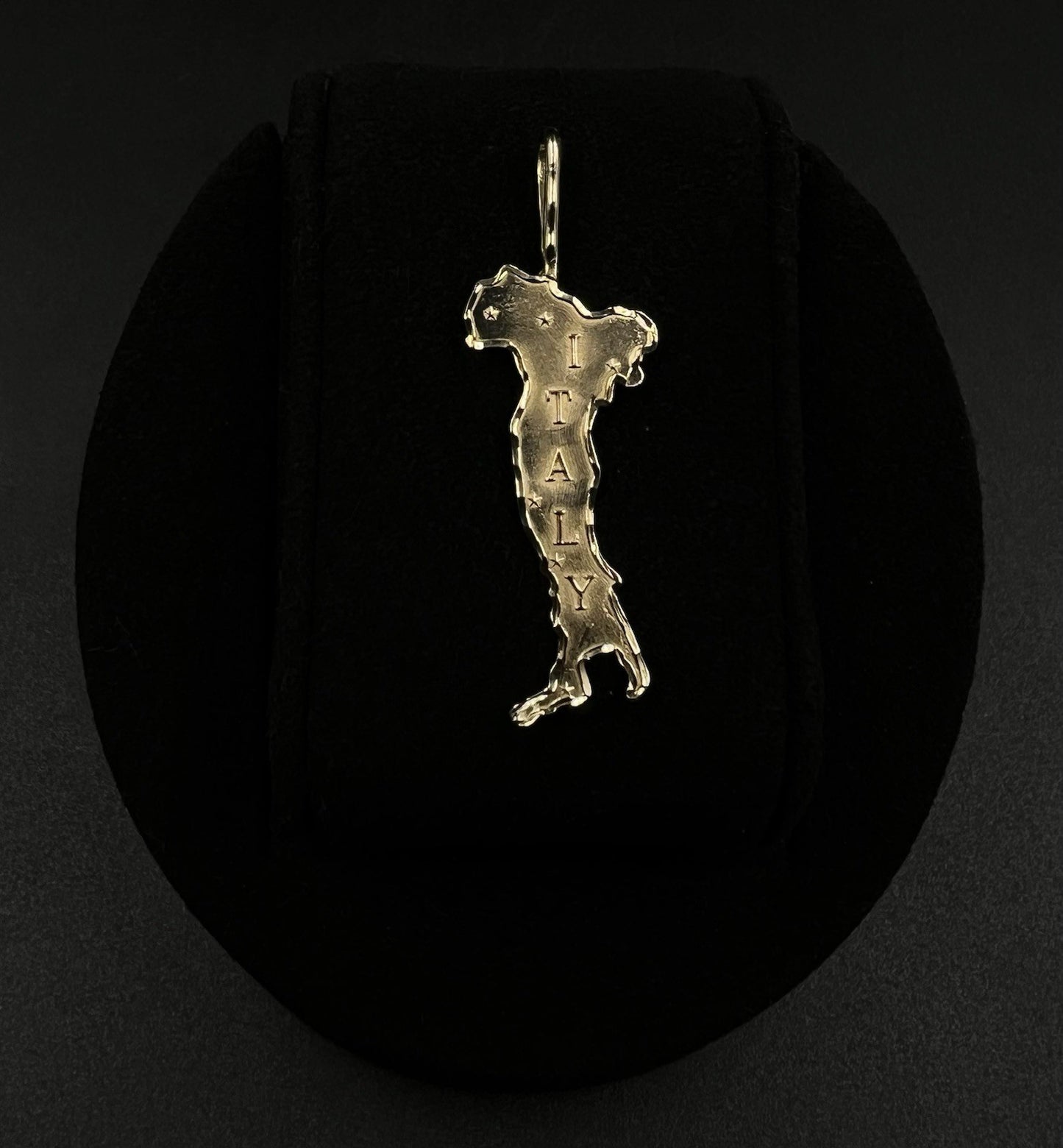 .6” x 1.88” 14K Solid Yellow Gold Italy Boot Pendant | 2g | 3.5MM x 8MM Bail |