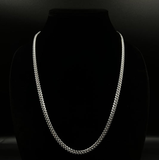 24” 925 Solid Sterling Silver Diamond Cut Miami Cuban Chain 42.23g | 5.4MM Italy