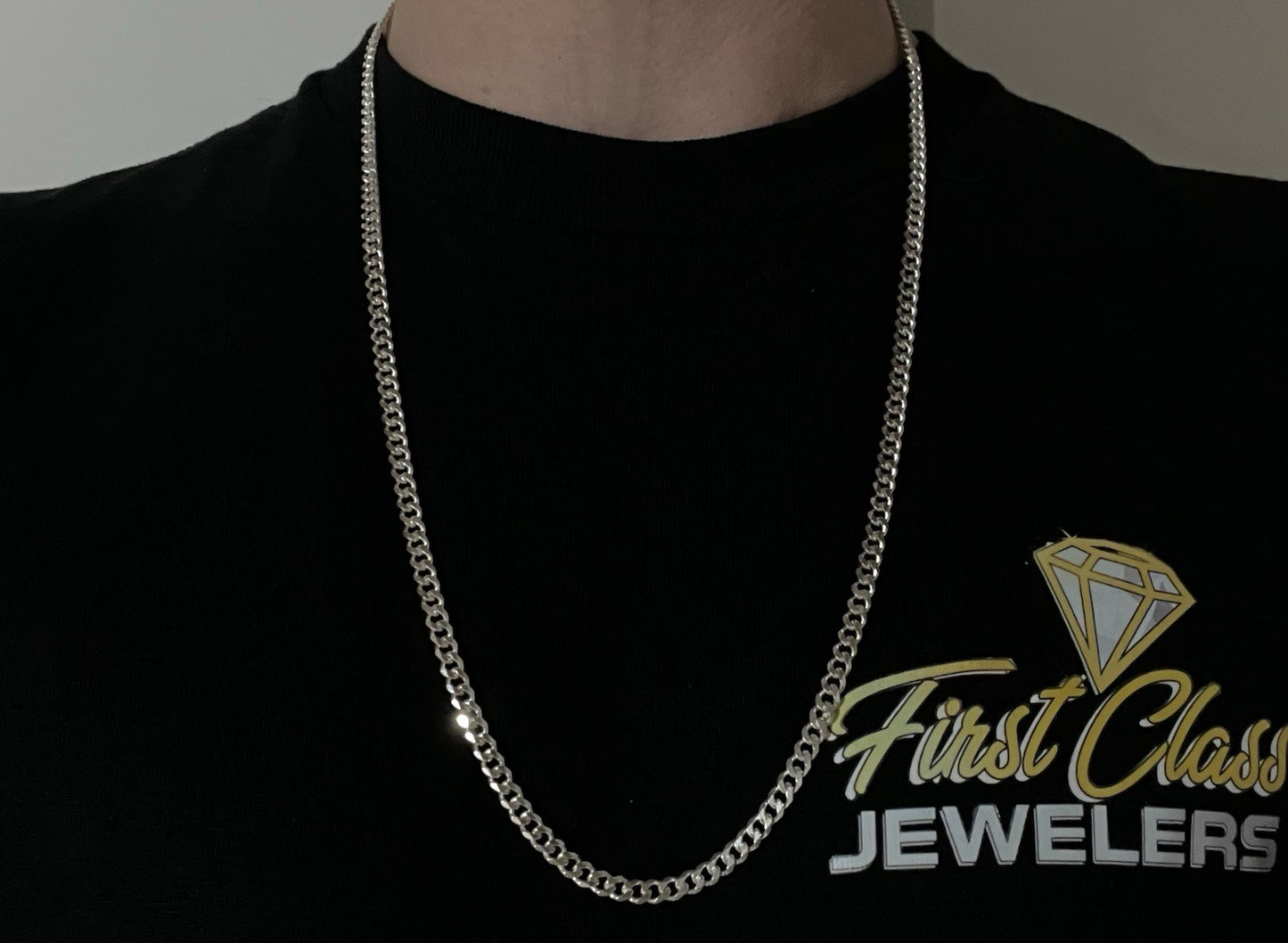 26” 925 Solid Sterling Silver Diamond Cut Miami Cuban Chain 25.69g | 4.5mm Italy