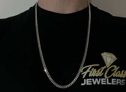 26” 925 Solid Sterling Silver Diamond Cut Miami Cuban Chain 25.69g | 4.5mm Italy