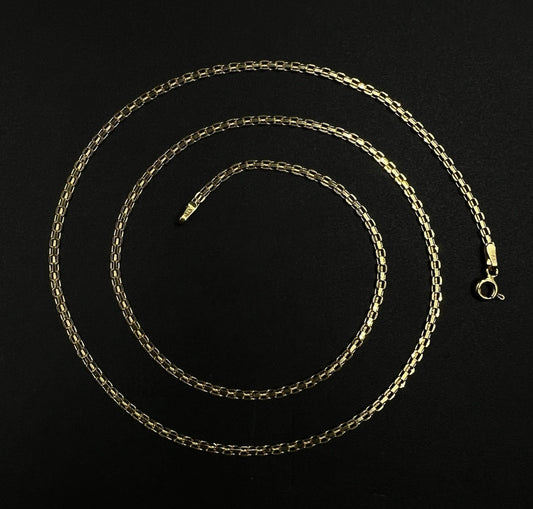 20” 14K Semi-Solid Yellow Gold Bismark Chain | 3.97g | 1.9mm | Lobster Clasp |