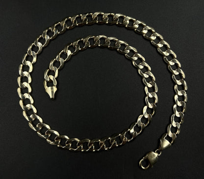 22” 14K Hollow Yellow Gold Diamond Cut Cuban Chain | 43.3g | 11MM | Lobster |