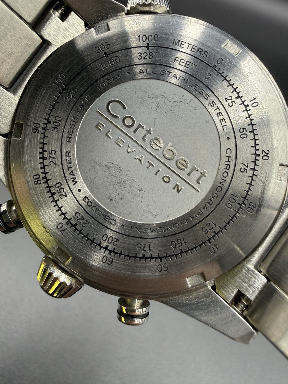 Cortebert Elevation Men’s 44MM Pilot Chronograph Date Watch CB-3003 - Slide Rule