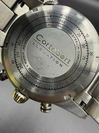 Cortebert Elevation Men’s 44MM Pilot Chronograph Date Watch CB-3003 - Slide Rule