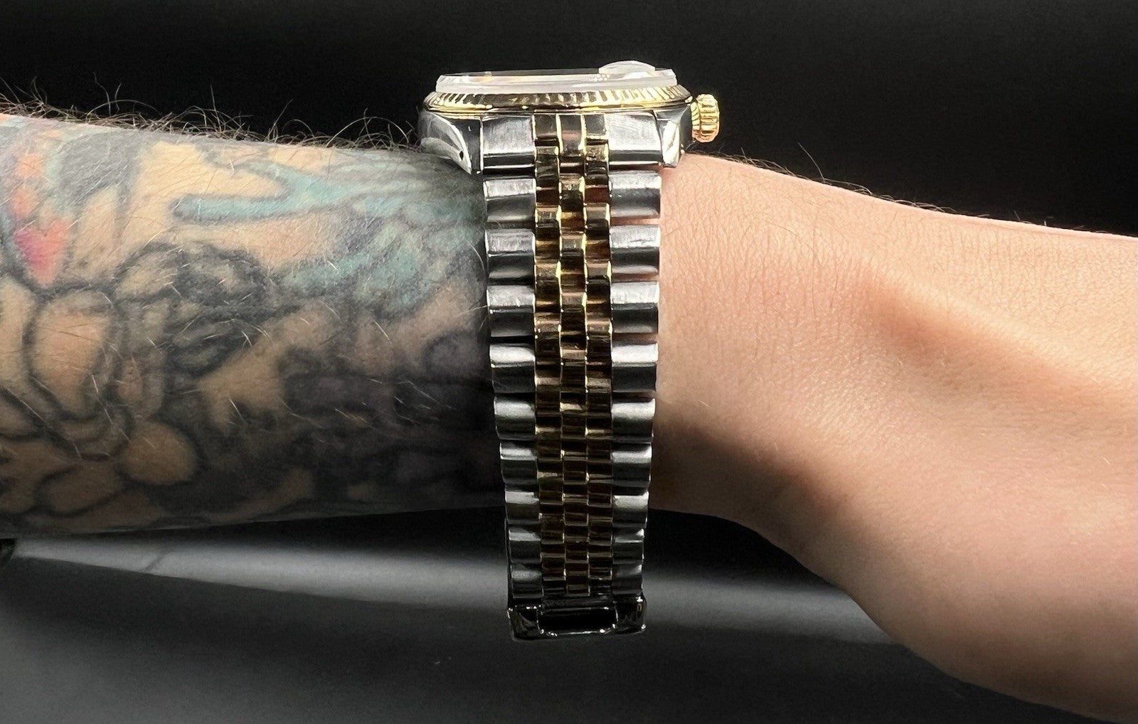 Rolex Datejust 16013 36mm Two Tone Jubilee MOP Diamond Roman Dial Quickset Watch
