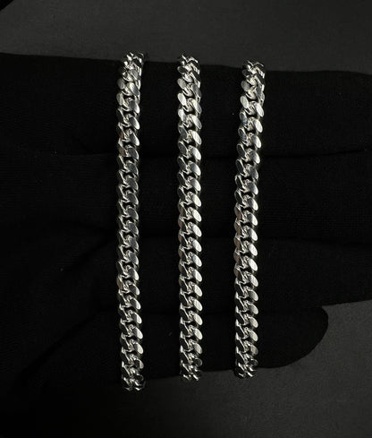 24” 925 Solid Sterling Silver Diamond Cut Miami Cuban Chain 42.23g | 5.4MM Italy