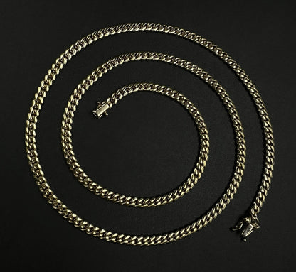 24” 14K Solid Yellow Gold Miami Cuban Chain | 37g | 4.5MM | Box Clasp |