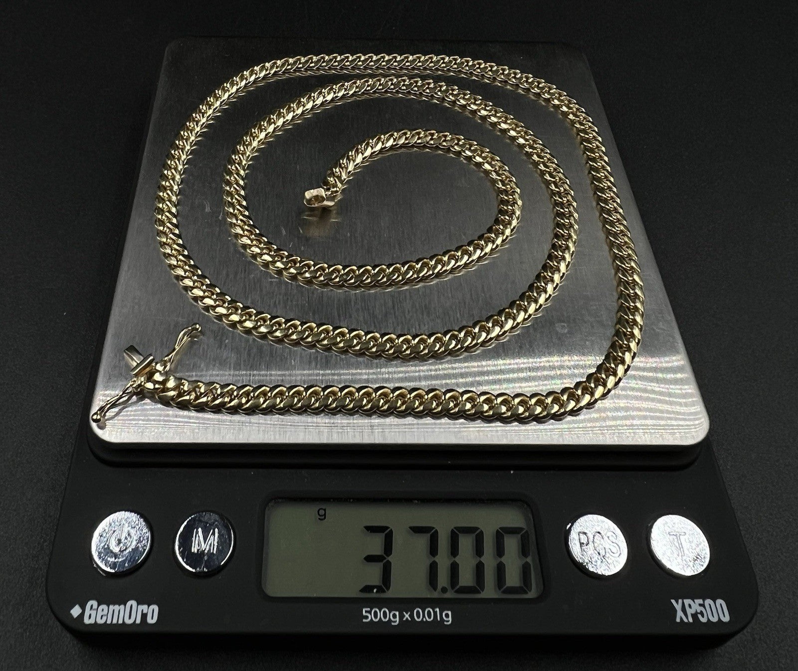 24” 14K Solid Yellow Gold Miami Cuban Chain | 37g | 4.5MM | Box Clasp |
