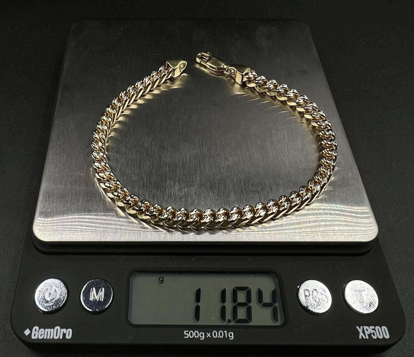8.25” 10K Semi-Solid Yellow Gold Diamond Cut Franco Box Bracelet 11.83g | 4.7MM