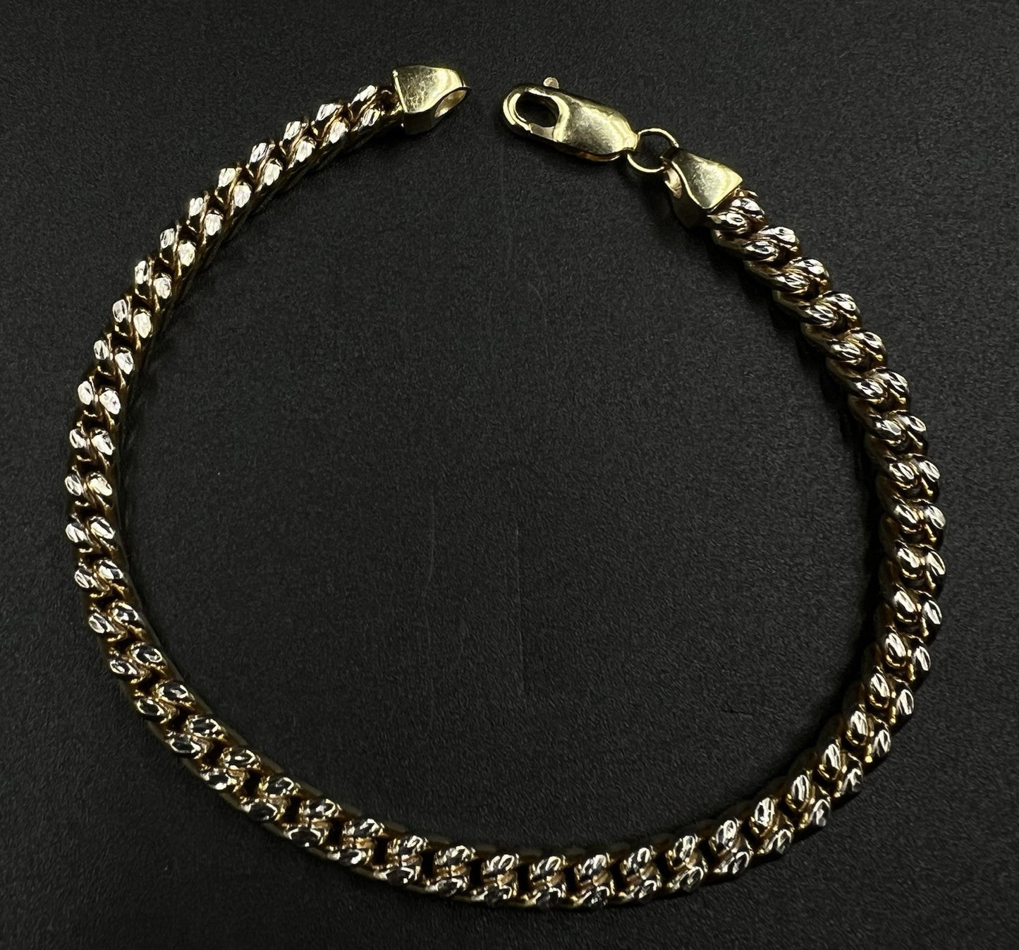 8.25” 10K Semi-Solid Yellow Gold Diamond Cut Franco Box Bracelet 11.83g | 4.7MM