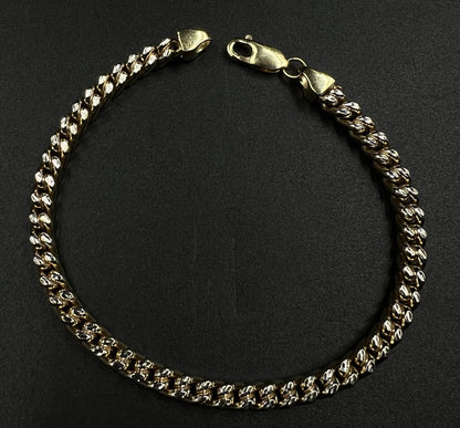 8.25” 10K Semi-Solid Yellow Gold Diamond Cut Franco Box Bracelet 11.83g | 4.7MM