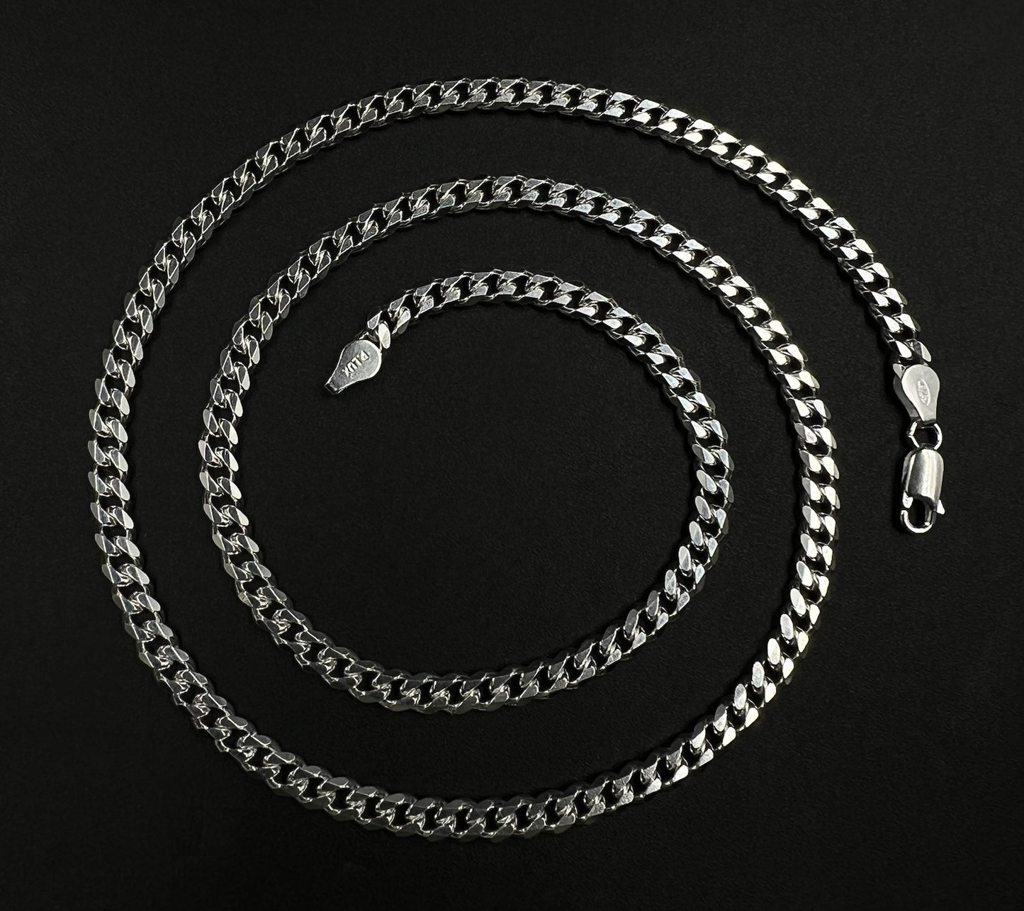 22” 925 Solid Sterling Silver Diamond Cut Miami Cuban Chain 29.51g | 4.8mm Italy