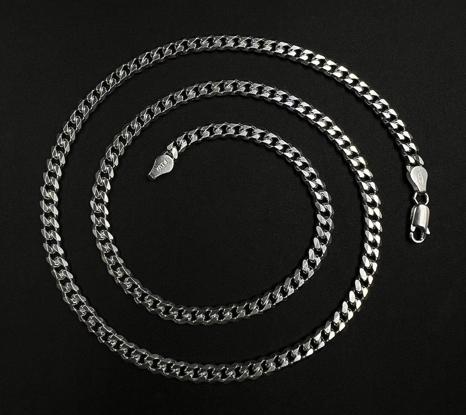 22” 925 Solid Sterling Silver Diamond Cut Miami Cuban Chain 29.51g | 4.8mm Italy