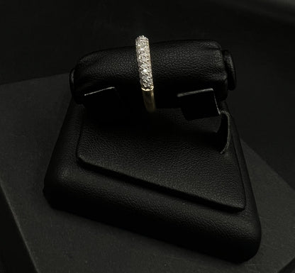 14K Solid Yellow Gold Natural Diamond Half Eternity Band Size 8 | ~.6ct | 3.11g