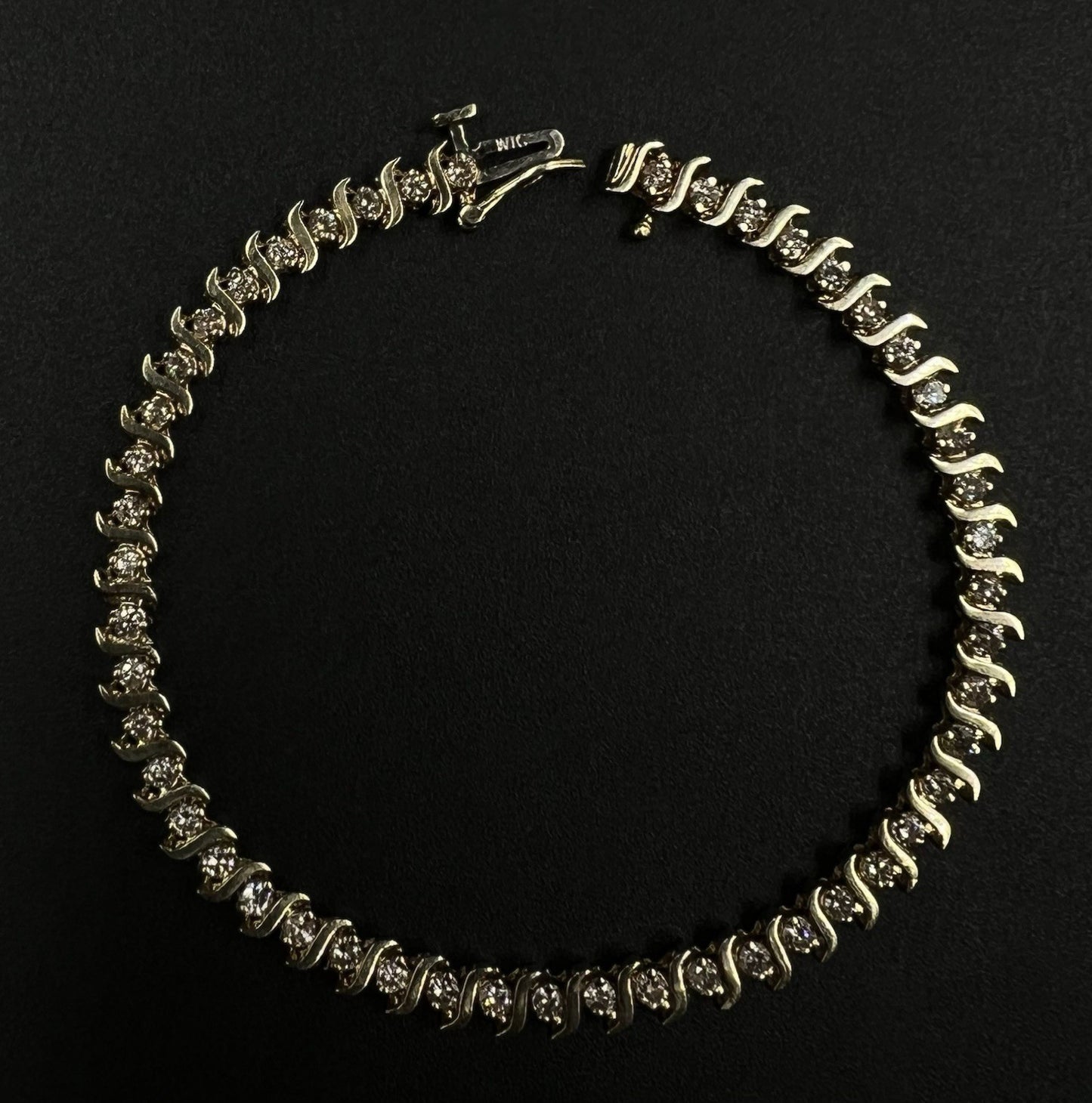 7.25” 14K Yellow Gold Natural Diamond Tennis Bracelet | 9.42g | ~1.5ct | 4.5MM |