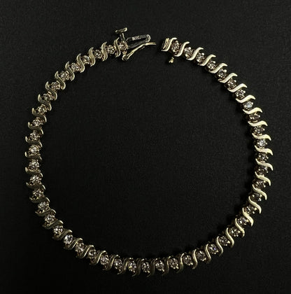 7.25” 14K Yellow Gold Natural Diamond Tennis Bracelet | 9.42g | ~1.5ct | 4.5MM |