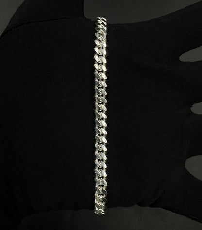 7.25” 925 Solid Sterling Silver Miami Cuban Bracelet | 17.29g | 6.3mm | Italy |
