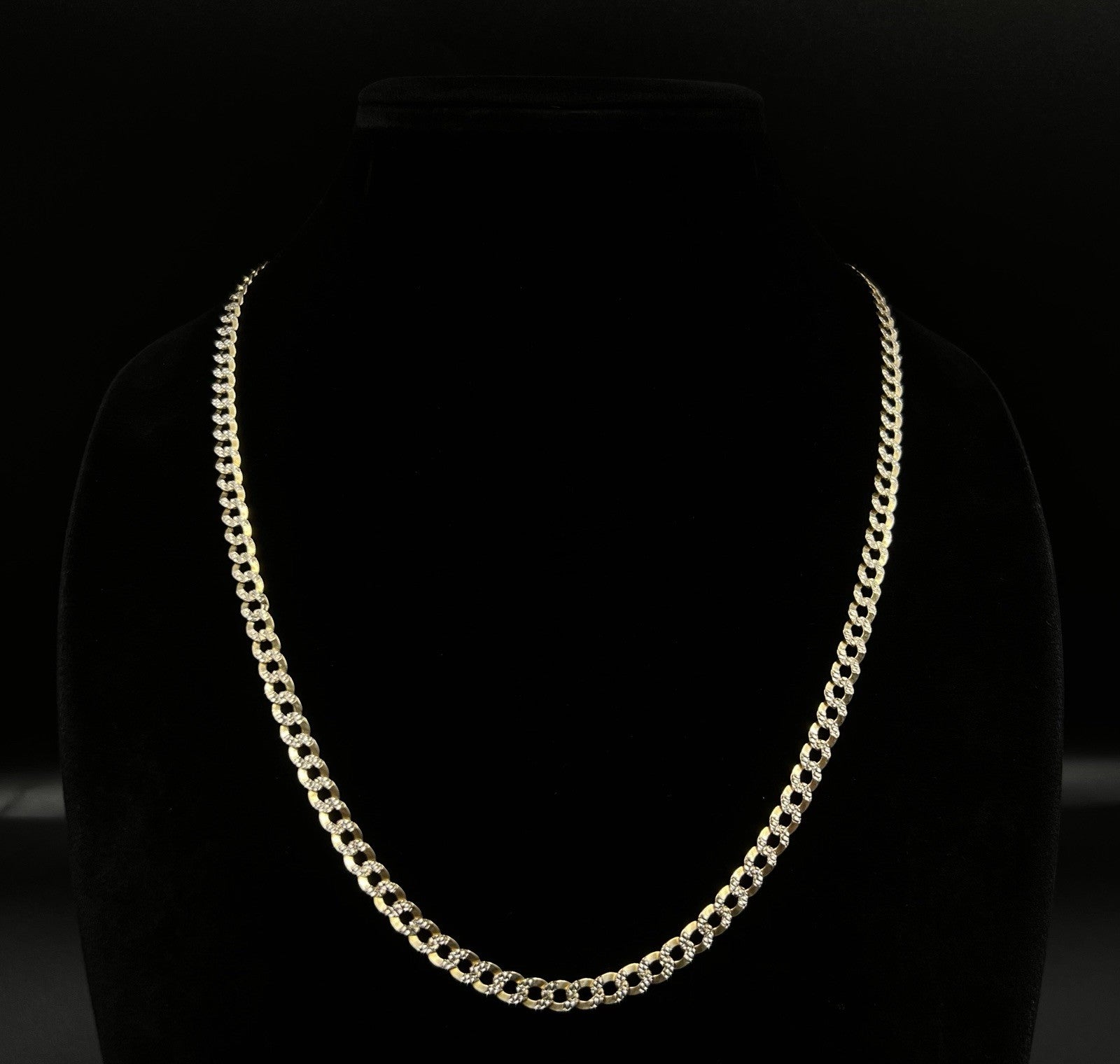 23.5” 10K Semi-Solid Yellow Gold Diamond Cut Cuban Chain | 16.68g | 5.5mm Italy