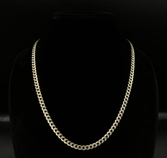 23.5” 10K Semi-Solid Yellow Gold Diamond Cut Cuban Chain | 16.68g | 5.5mm Italy
