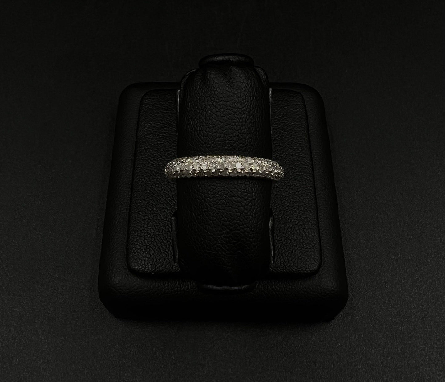 14K Solid Yellow Gold Natural Diamond Half Eternity Band Size 8 | ~.6ct | 3.11g