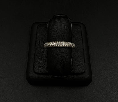 14K Solid Yellow Gold Natural Diamond Half Eternity Band Size 8 | ~.6ct | 3.11g