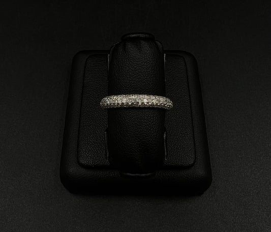14K Solid Yellow Gold Natural Diamond Half Eternity Band Size 8 | ~.6ct | 3.11g