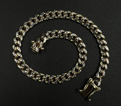 8” 10K Hollow Yellow Gold Diamond Cut Miami Cuban Bracelet | 9.4g | 5.4MM | Box