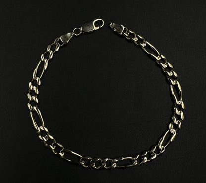8.5” 14K Solid Yellow Gold Figaro Bracelet | 11.67g | 5.6mm | Italy | Lobster |