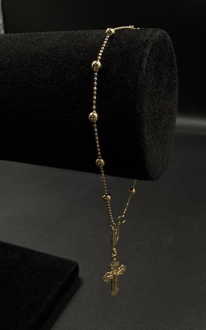 7.5” 14K Semi-Solid Yellow Gold Diamond Cut Charm Bracelet | 2.31g | 2.8mm |