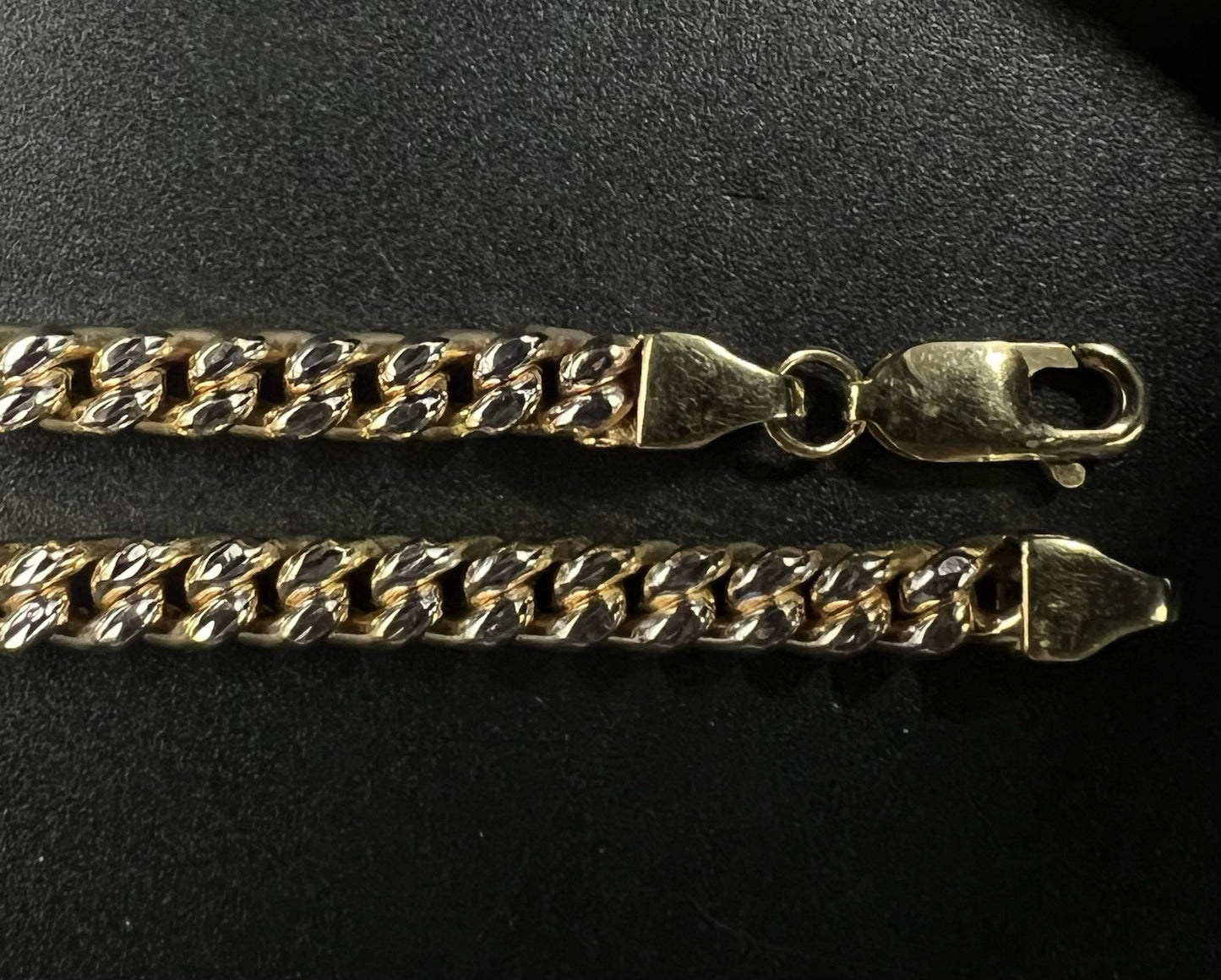8.25” 10K Semi-Solid Yellow Gold Diamond Cut Franco Box Bracelet 11.83g | 4.7MM