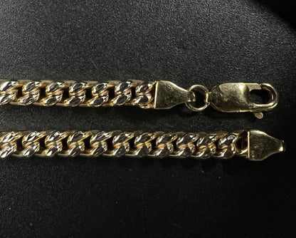 8.25” 10K Semi-Solid Yellow Gold Diamond Cut Franco Box Bracelet 11.83g | 4.7MM