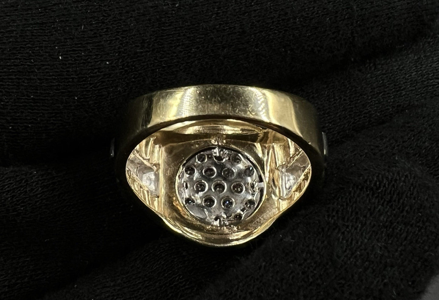 10K Solid Two-Tone Gold Natural Diamond Cluster Rolex Ring ~1ct 10.04g | Size 10