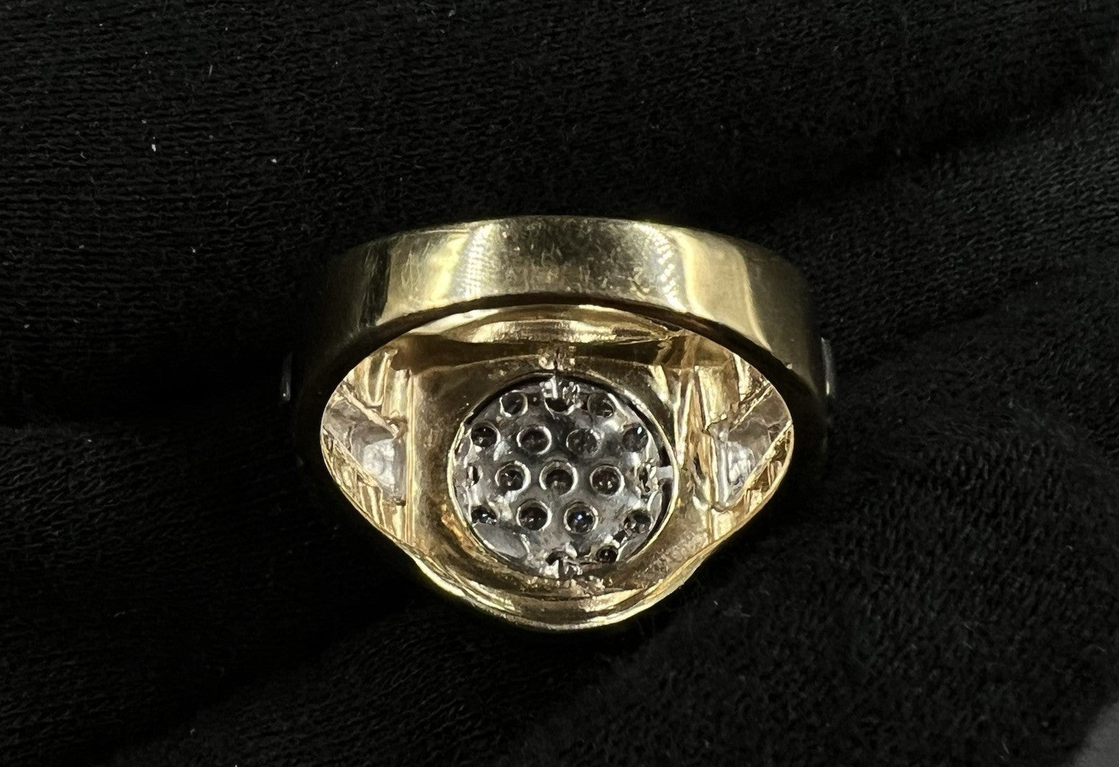 10K Solid Two-Tone Gold Natural Diamond Cluster Rolex Ring ~1ct 10.04g | Size 10