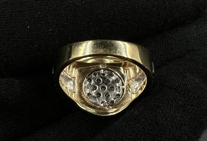 10K Solid Two-Tone Gold Natural Diamond Cluster Rolex Ring ~1ct 10.04g | Size 10