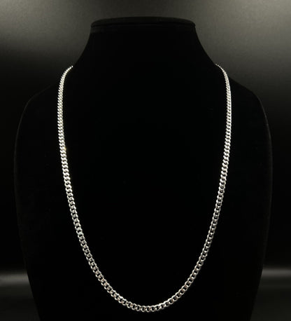 26” 925 Solid Sterling Silver Diamond Cut Miami Cuban Chain 25.69g | 4.5mm Italy
