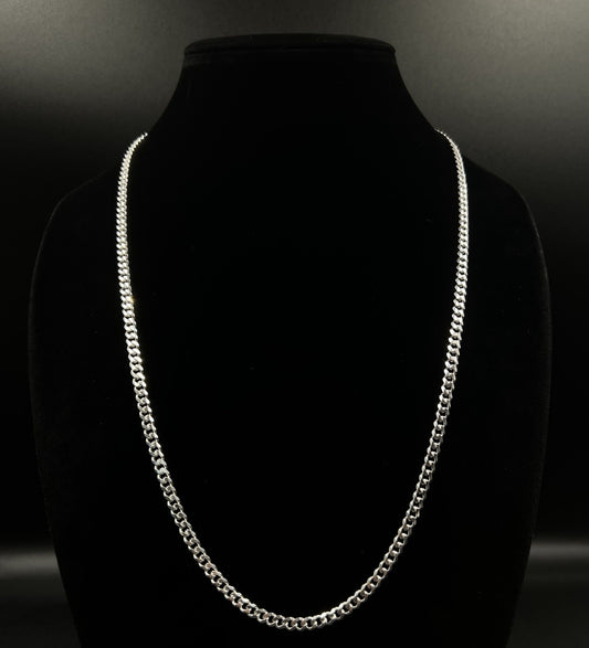 26” 925 Solid Sterling Silver Diamond Cut Miami Cuban Chain 25.69g | 4.5mm Italy