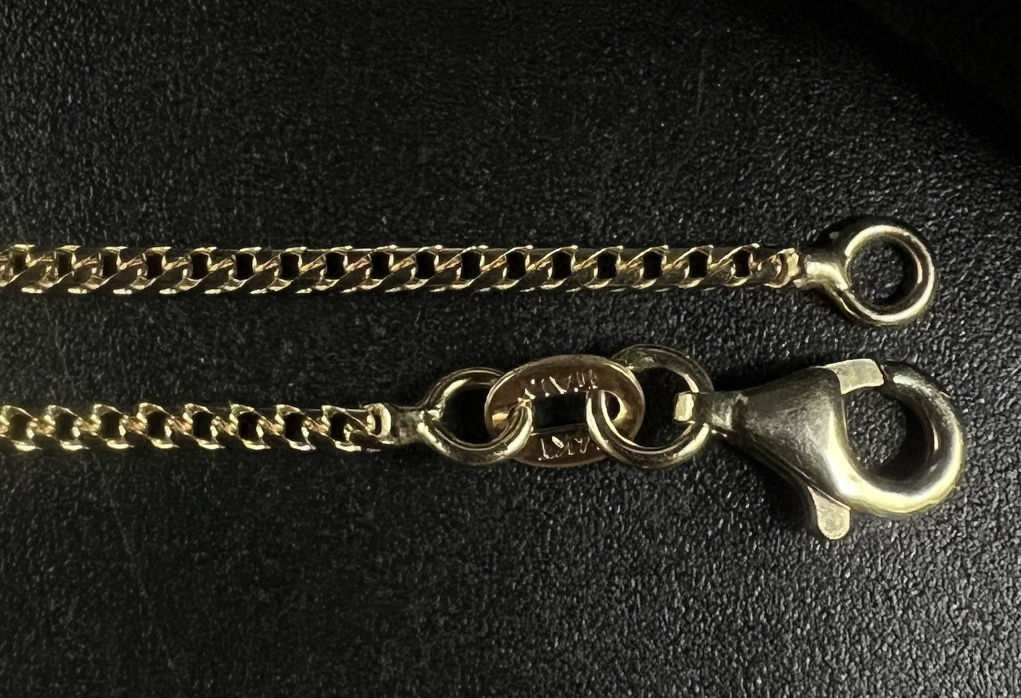 20” 14K Solid Yellow Gold Diamond Cut Franco Box Chain | 7g | 1.5MM | Jacoje |