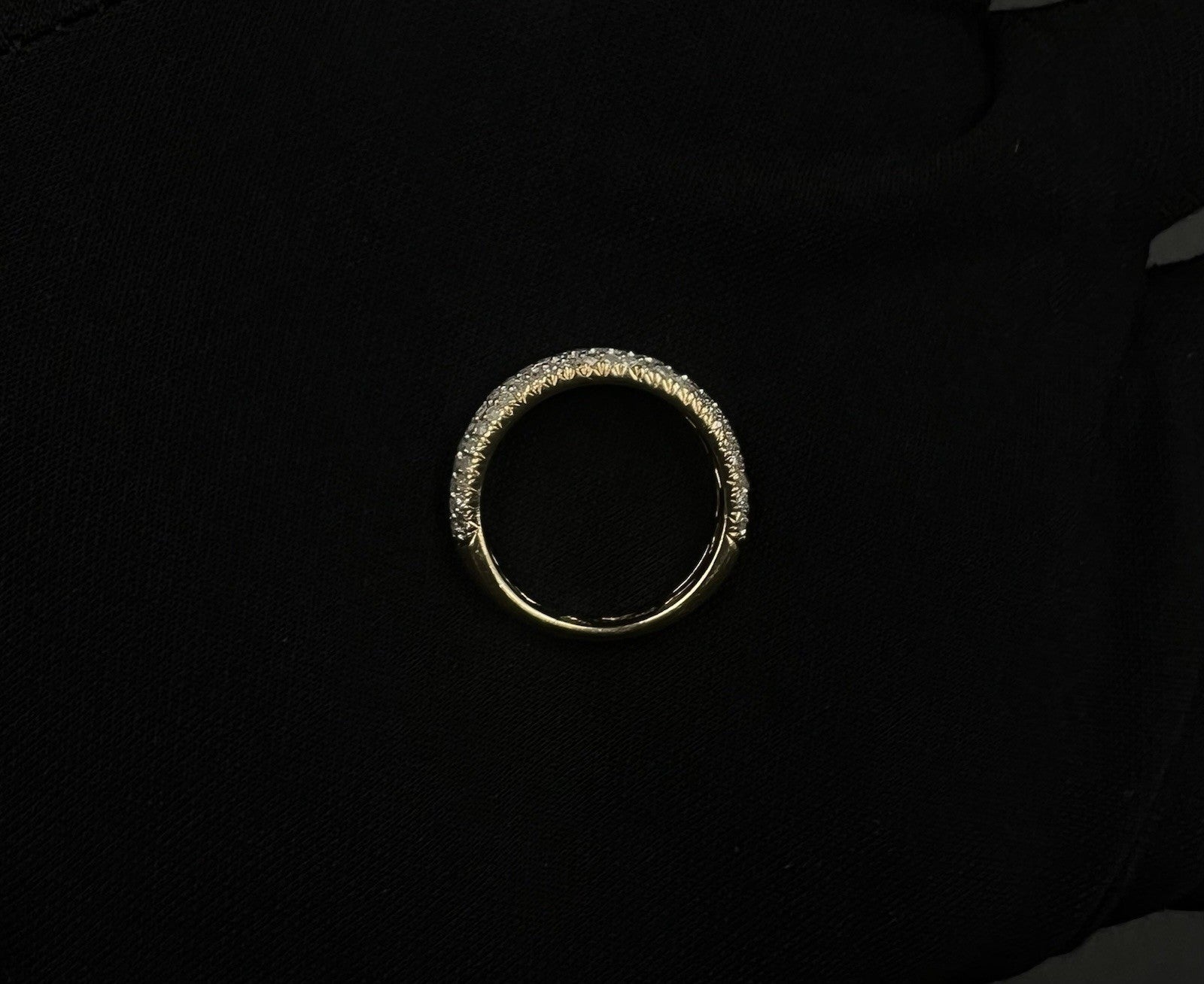 14K Solid Yellow Gold Natural Diamond Half Eternity Band Size 8 | ~.6ct | 3.11g