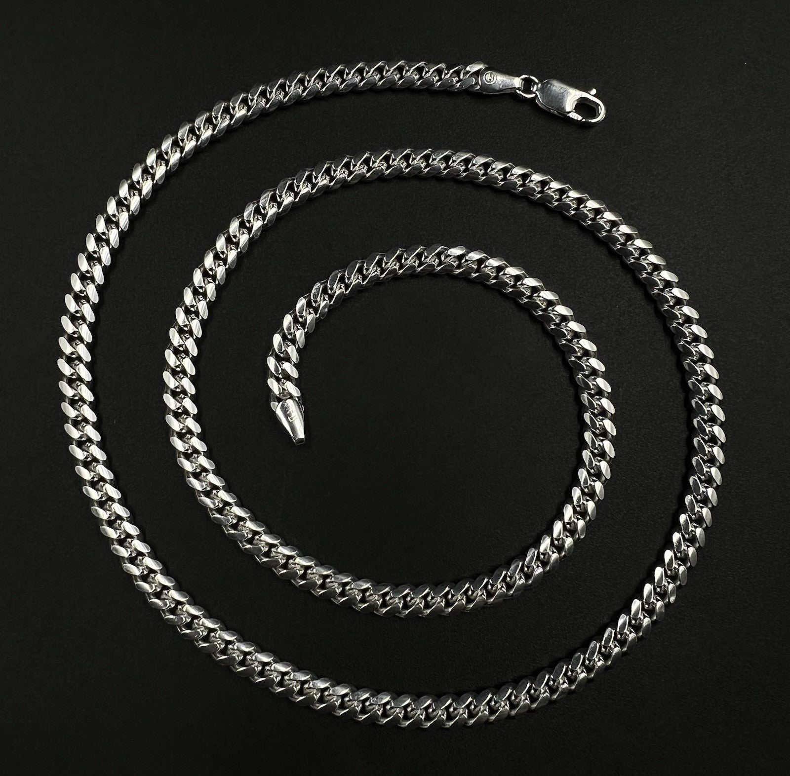24” 925 Solid Sterling Silver Diamond Cut Miami Cuban Chain 42.23g | 5.4MM Italy
