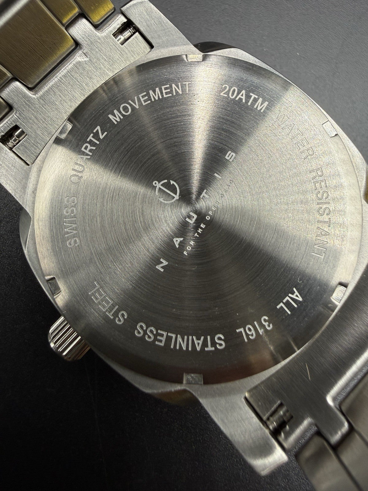 Nautis Stealth Professional Diver 45MM Men’s Day/Date Swiss MVMT Watch GL2087-D