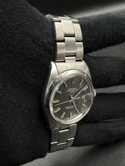 Vintage Rolex Date 1500 Steel 34mm Slate Grey Brushed Dial c.1970 Watch