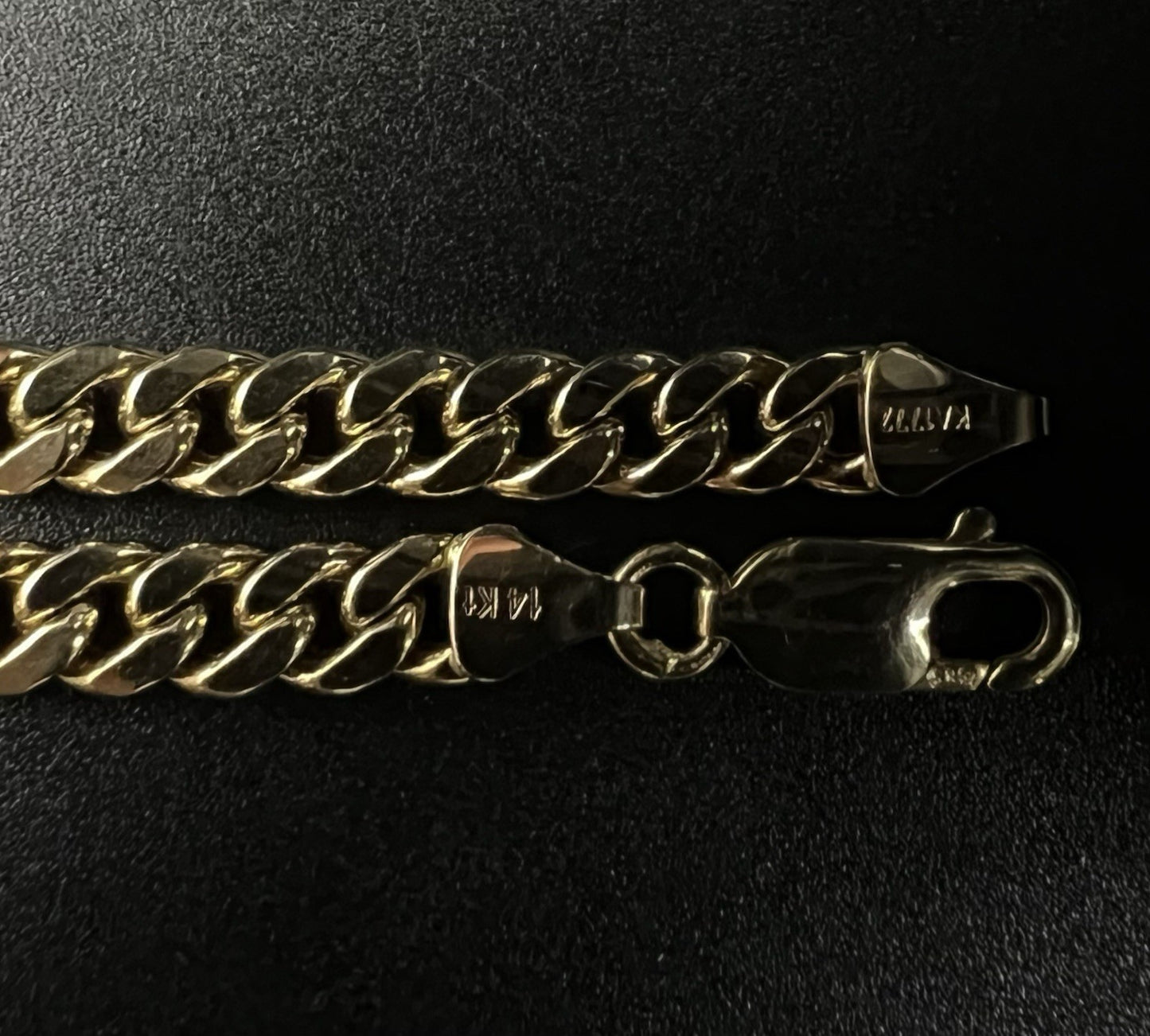 8” 14K Hollow Yellow Gold Miami Cuban Bracelet | 7.64g | 5.3mm | Italy | Lobster